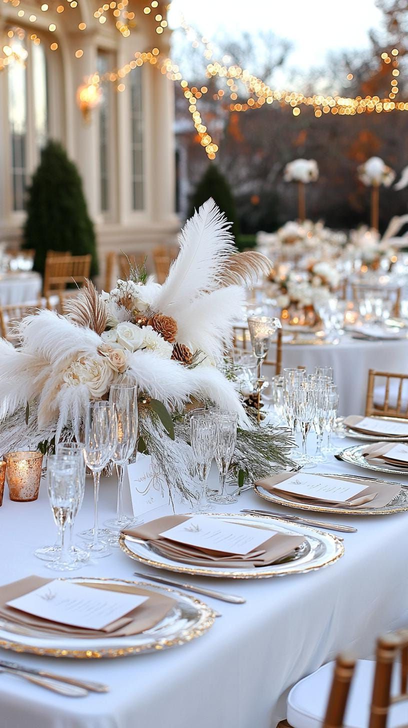 2. Icy Frosted Tablescape Ideas