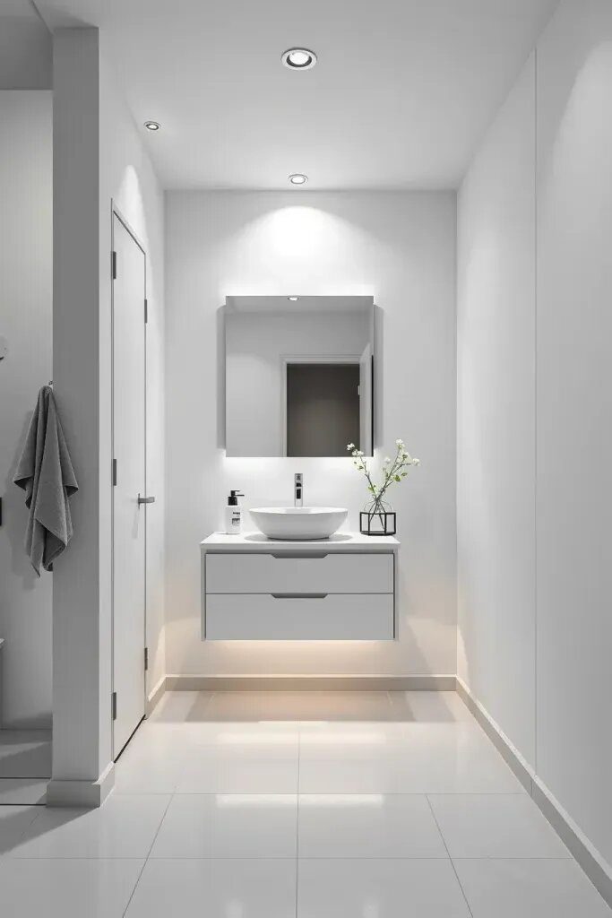 Floating Vanities With Streamlined Edges
