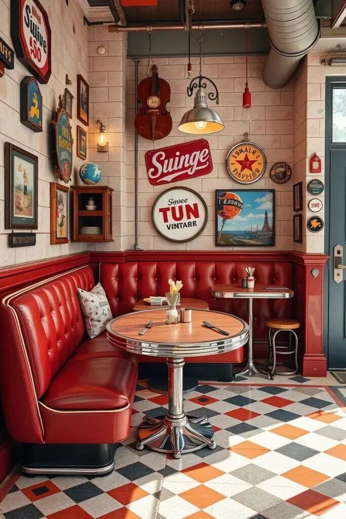 Retro Café Booths for City Dining Rooms
