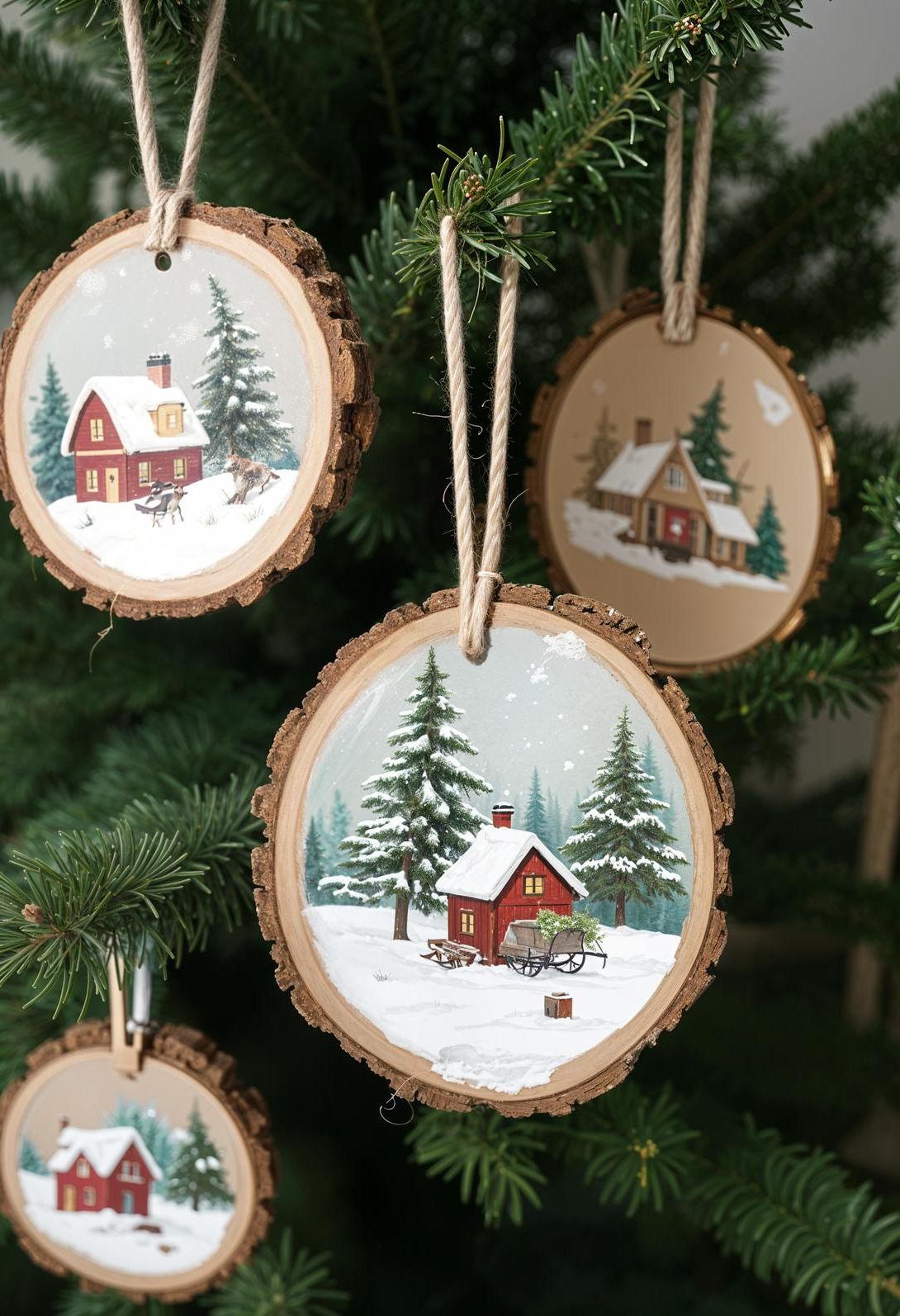 21. Wood Slice Ornament Ideas - photo 2