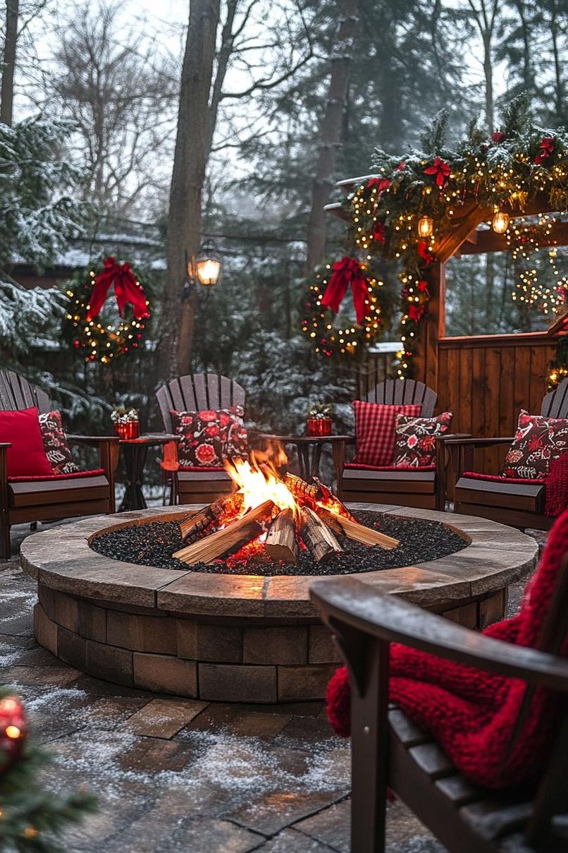 13. Cozy Adirondack Chairs by the Fire - photo 2