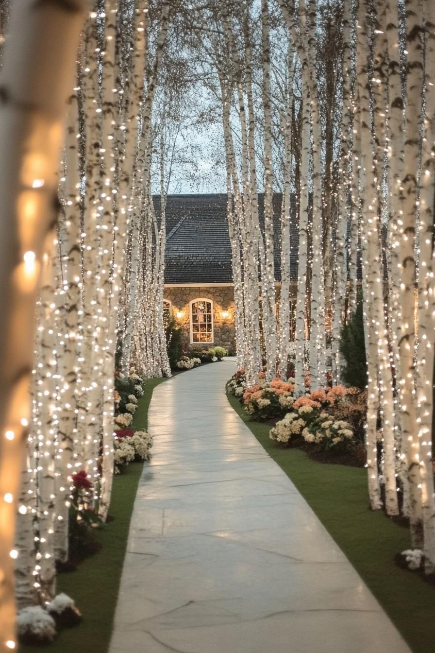 11. Birch Tree Lighting Ideas - photo 2