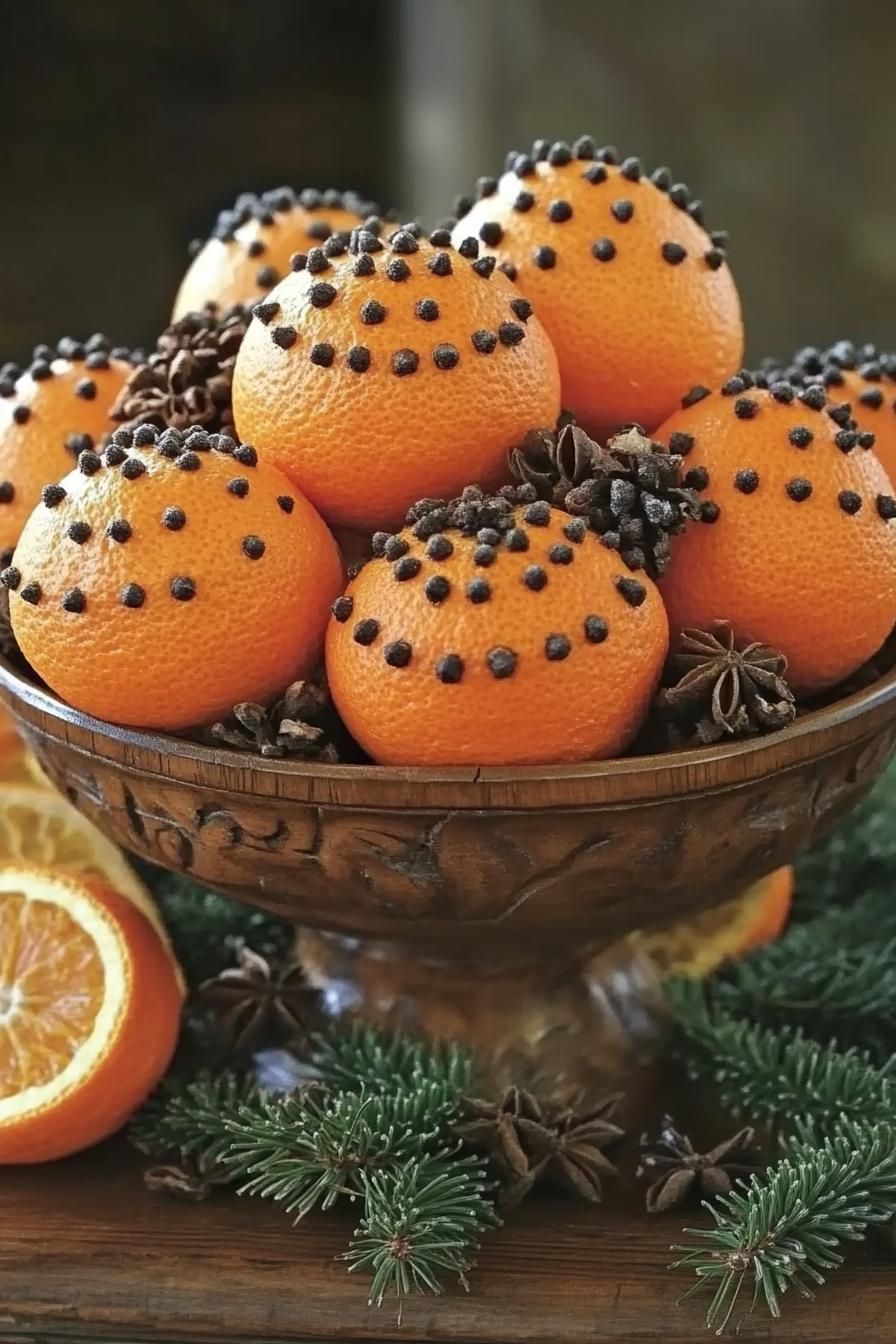 16. Festive Orange Pomander Decor Ideas - photo 3