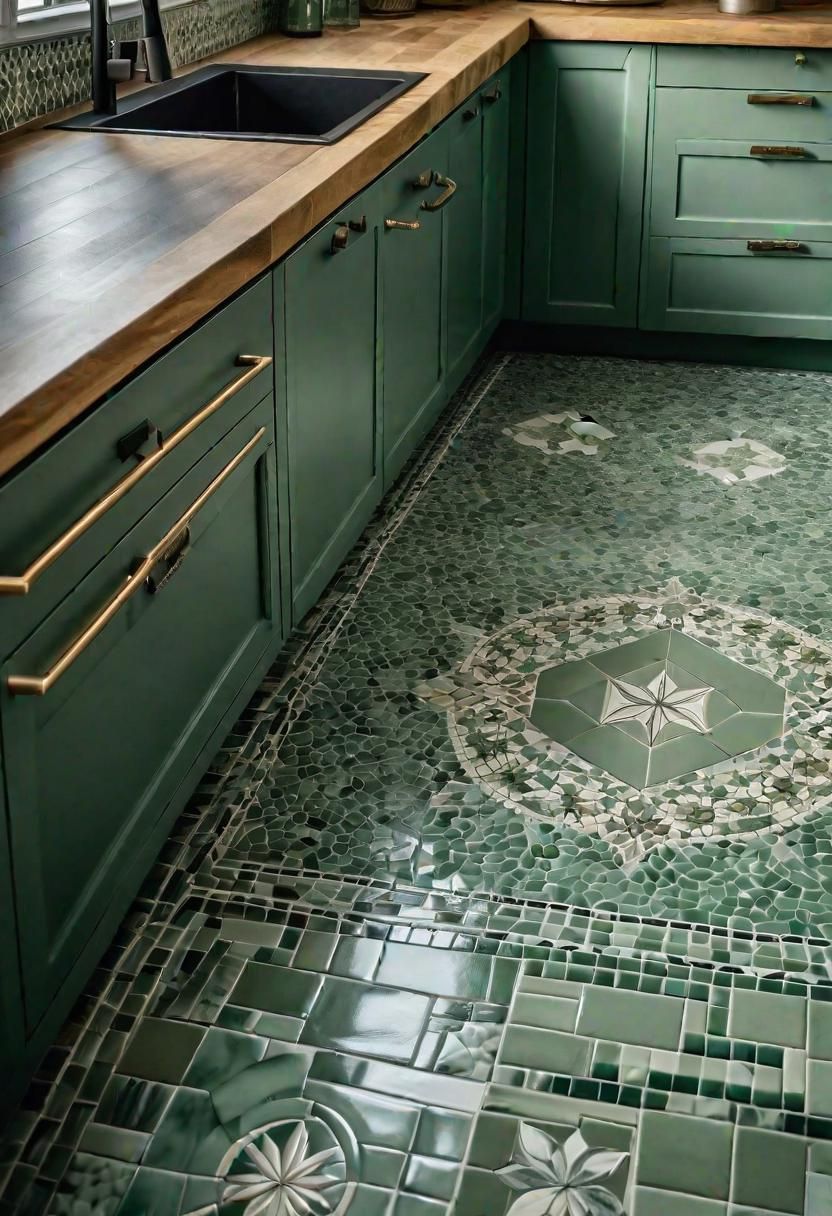 28. Custom Mosaic Tile Flooring - photo 2