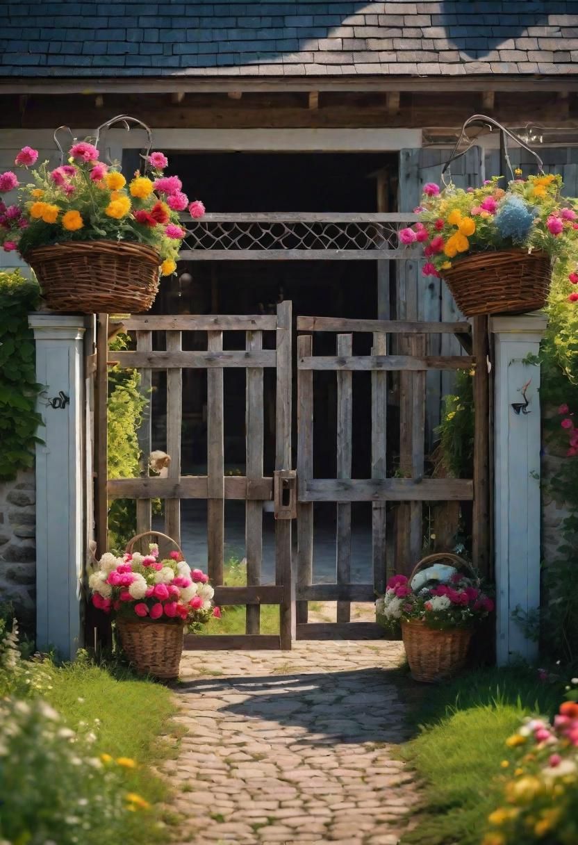 16. DIY Floral Farm Gate Look