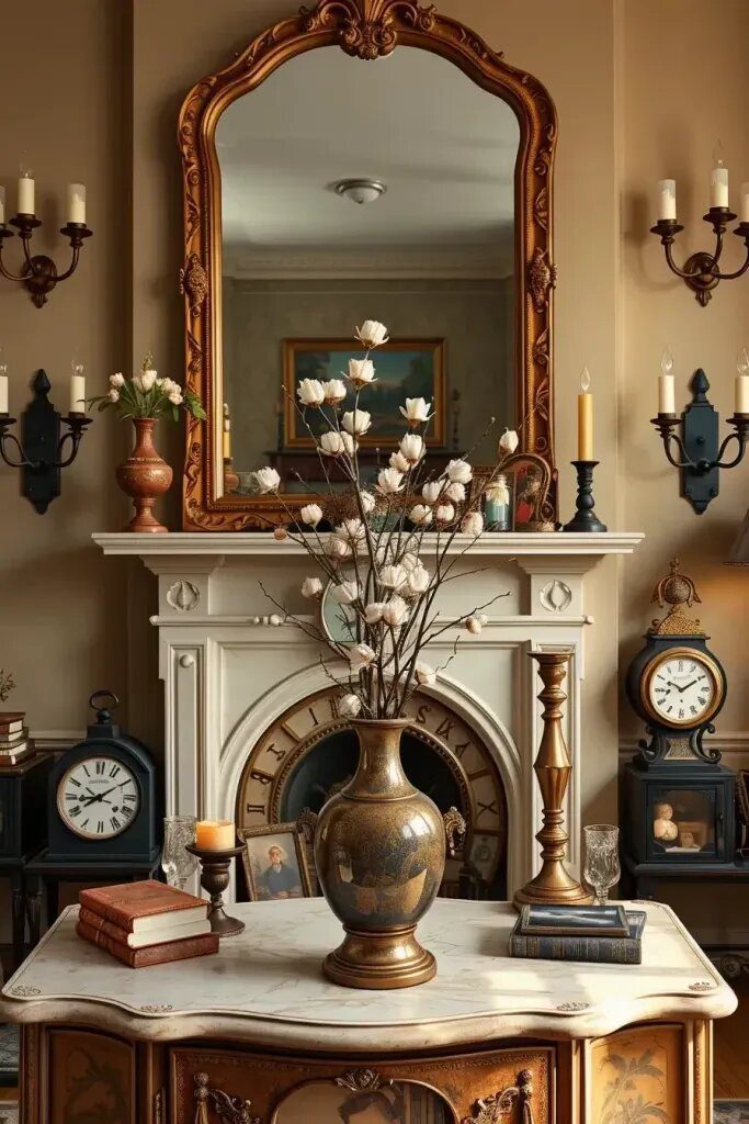 Styling a Mantel With Heirloom Pieces