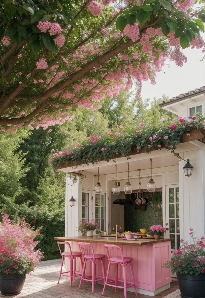 30. Hanging Berry Pink Baskets