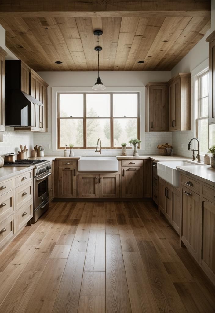 23. Rustic Wood Flooring Ideas