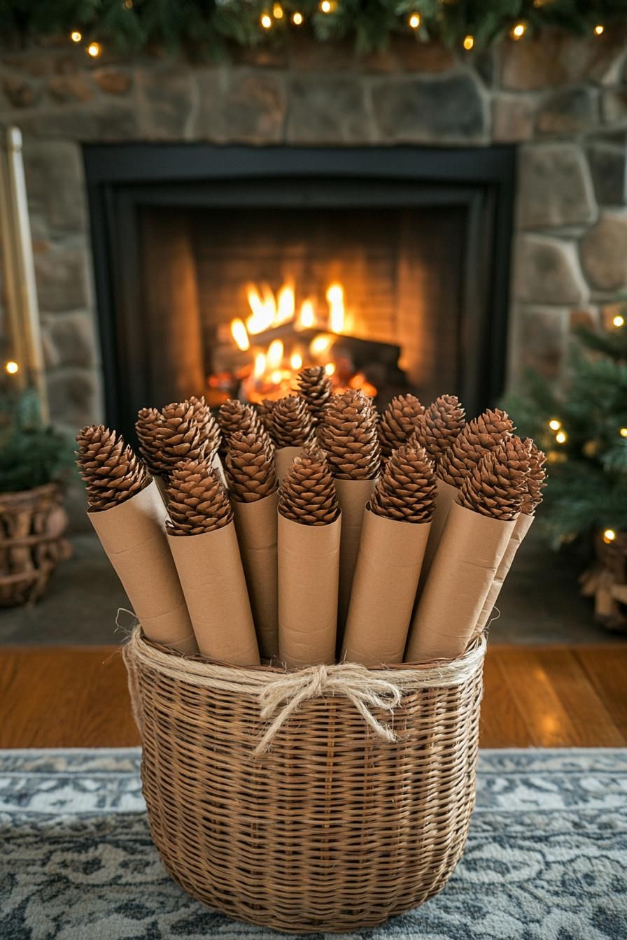13. Rustic Pine Cone Fire Starters