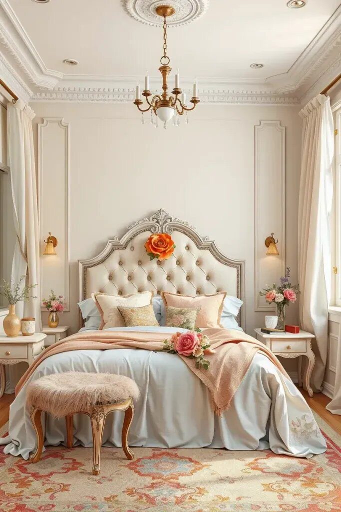 Vintage-Inspired Rose and Ivory Bedrooms - photo 2