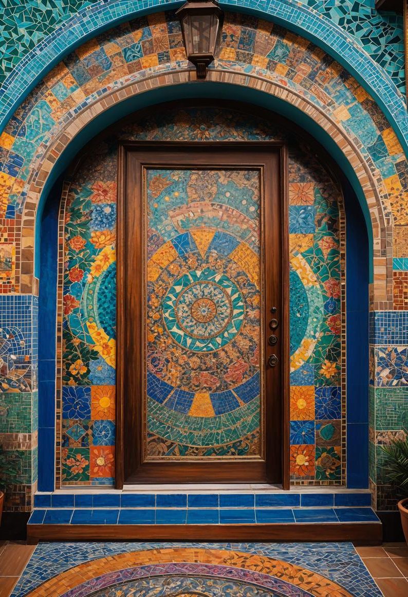 23. Mosaic Bohemian Door Ideas - photo 2