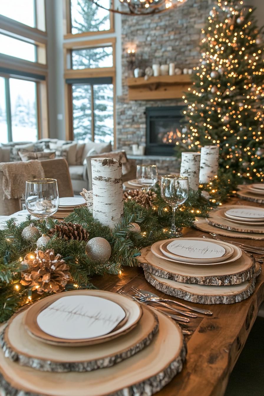 9. Rustic Christmas Table Setting Styles