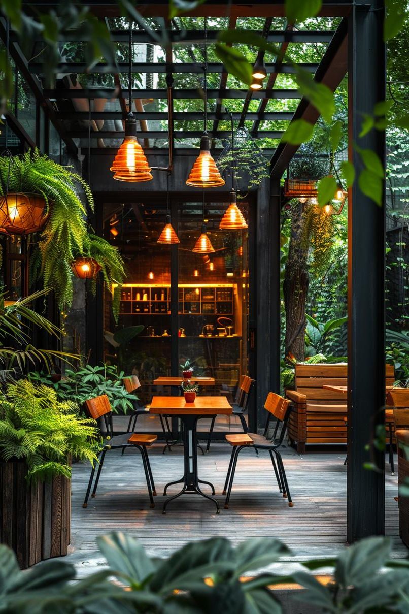 22. Industrial-Chic Patio Design
