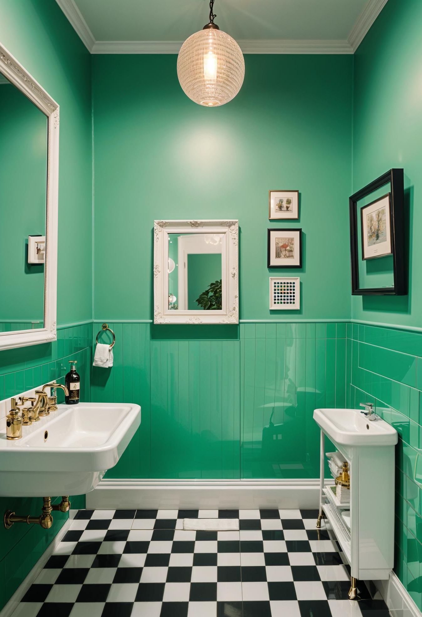 8. Retro Green Bathroom Makeover - photo 2