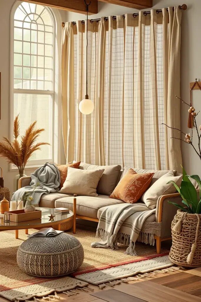 3. Earthy Neutral Textile Accents