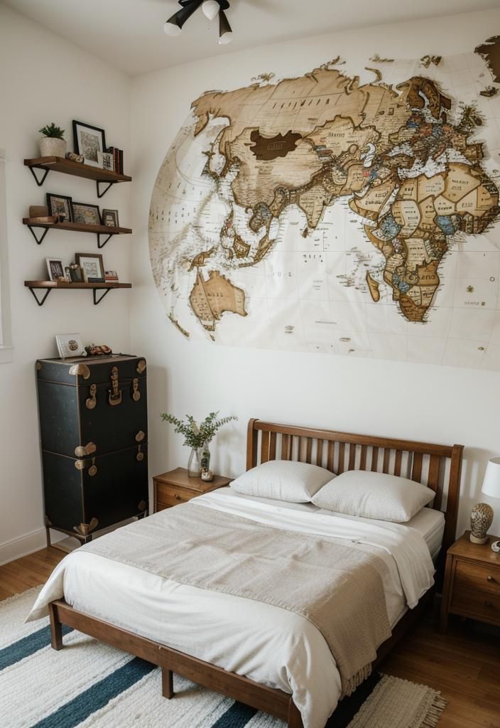 15. Travel-Inspired Bedroom Decor Ideas - photo 2