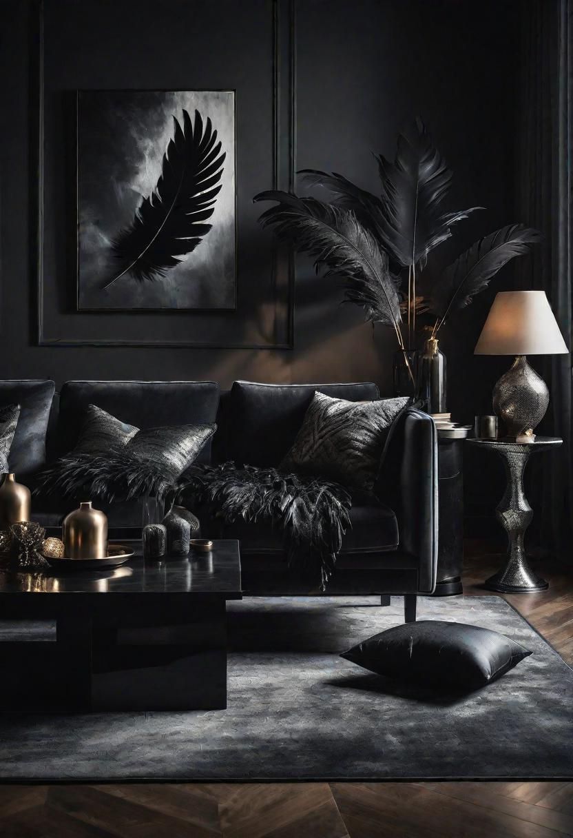 24. Raven-Inspired Silver and Texture Accents