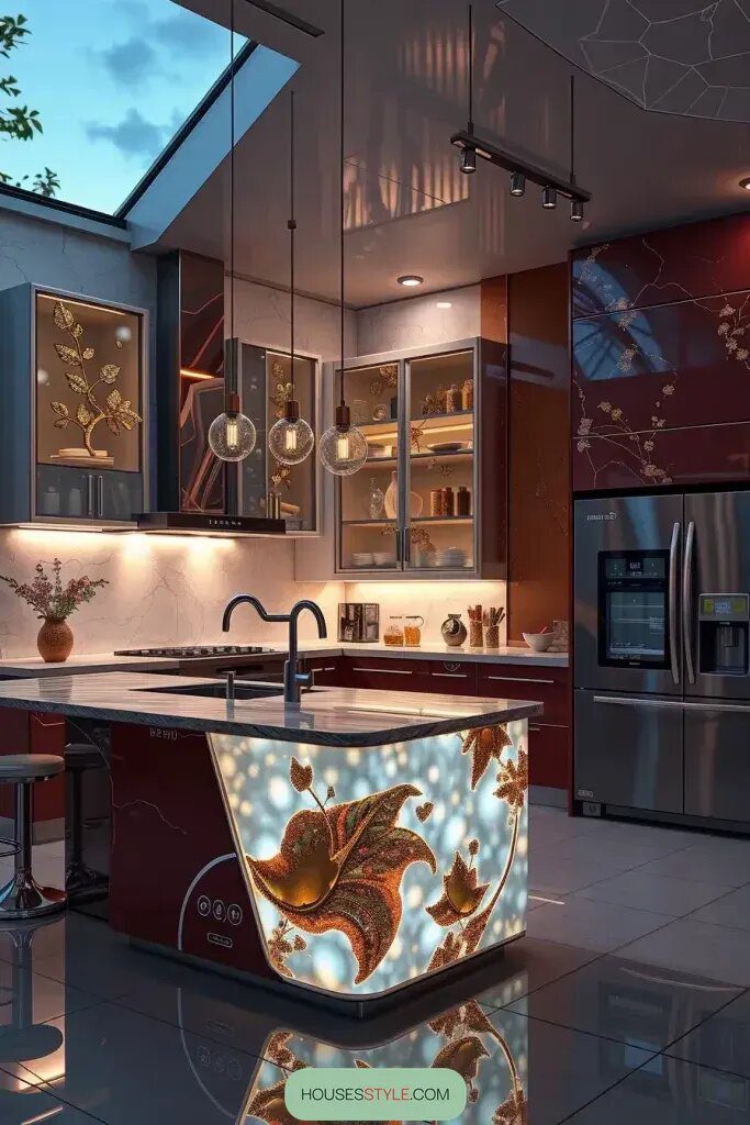 Illuminated Resin Panels That Brighten a Kitchen - photo 3