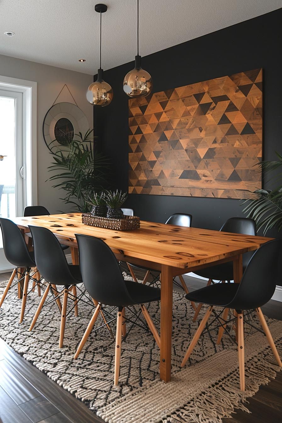 1. Geometric Wallpaper Ideas for Dining Rooms