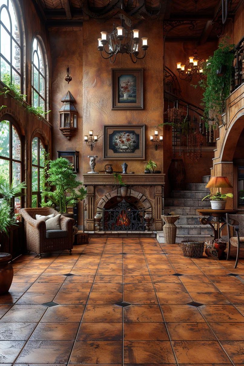 18. Mediterranean-Inspired Earthy Living Room - photo 4