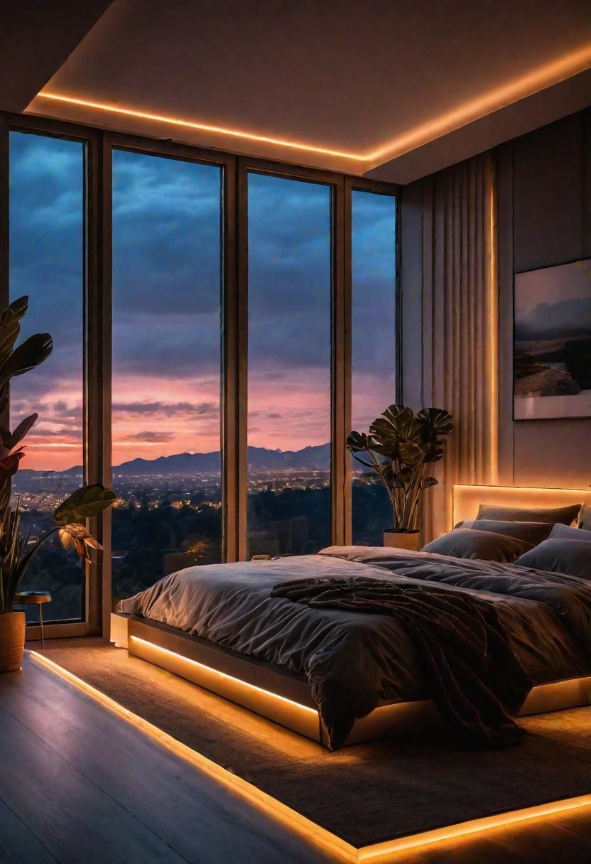 16. Cozy Window Frame Mood Lighting