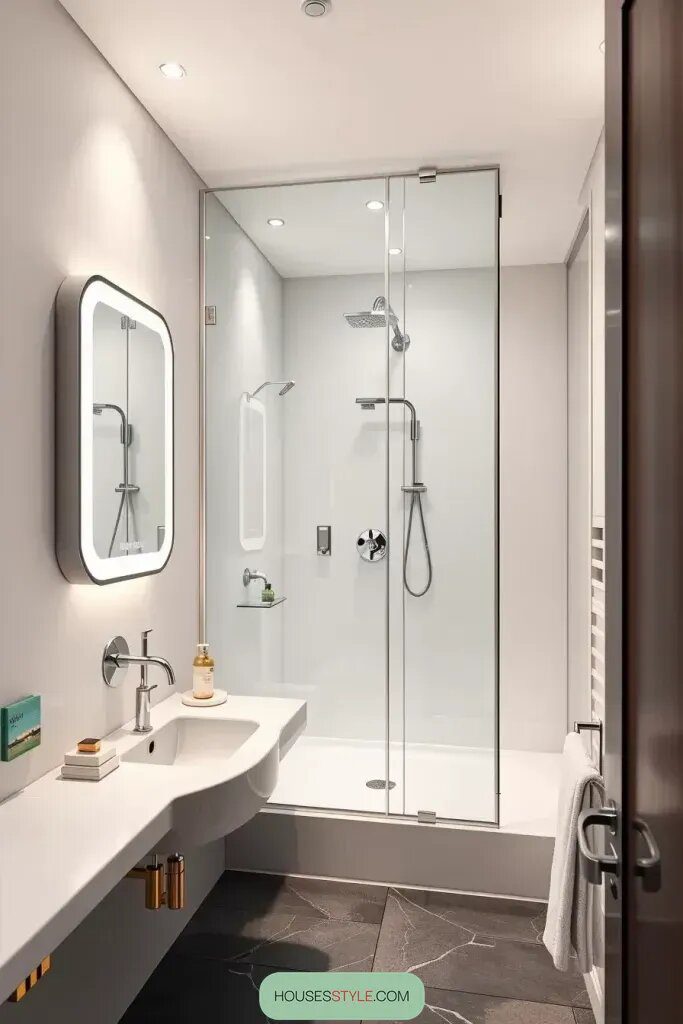 18. Mirror Walls That Make a Bathroom Look Bigger