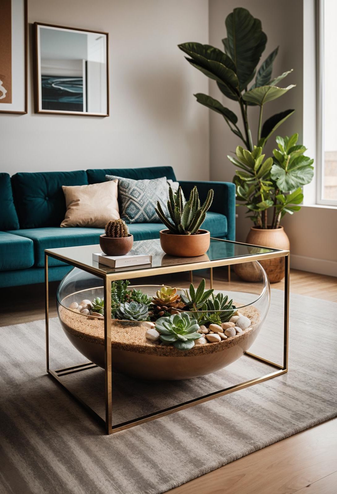 16. Desert-Style Terrarium Coffee Table