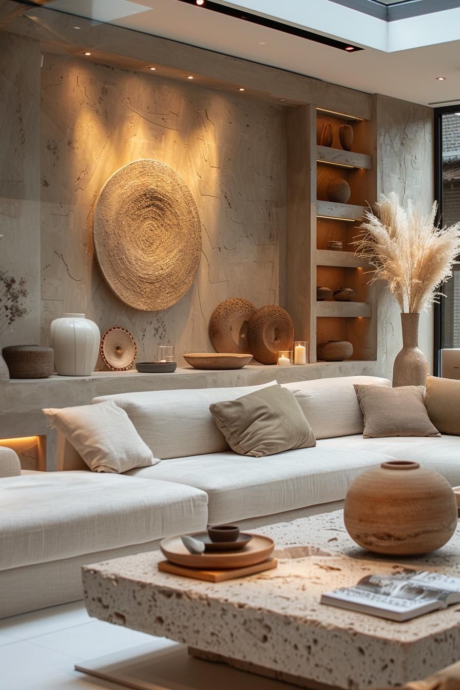 16. Contemporary Earthy Living Room Style