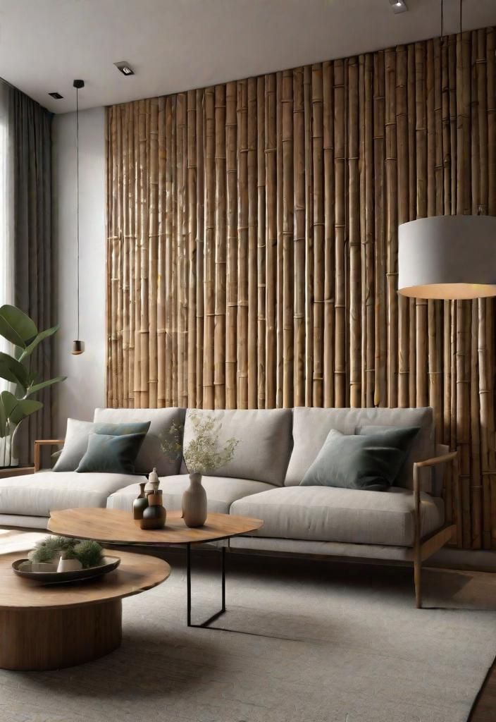 22. Bamboo Slat Wall Accent