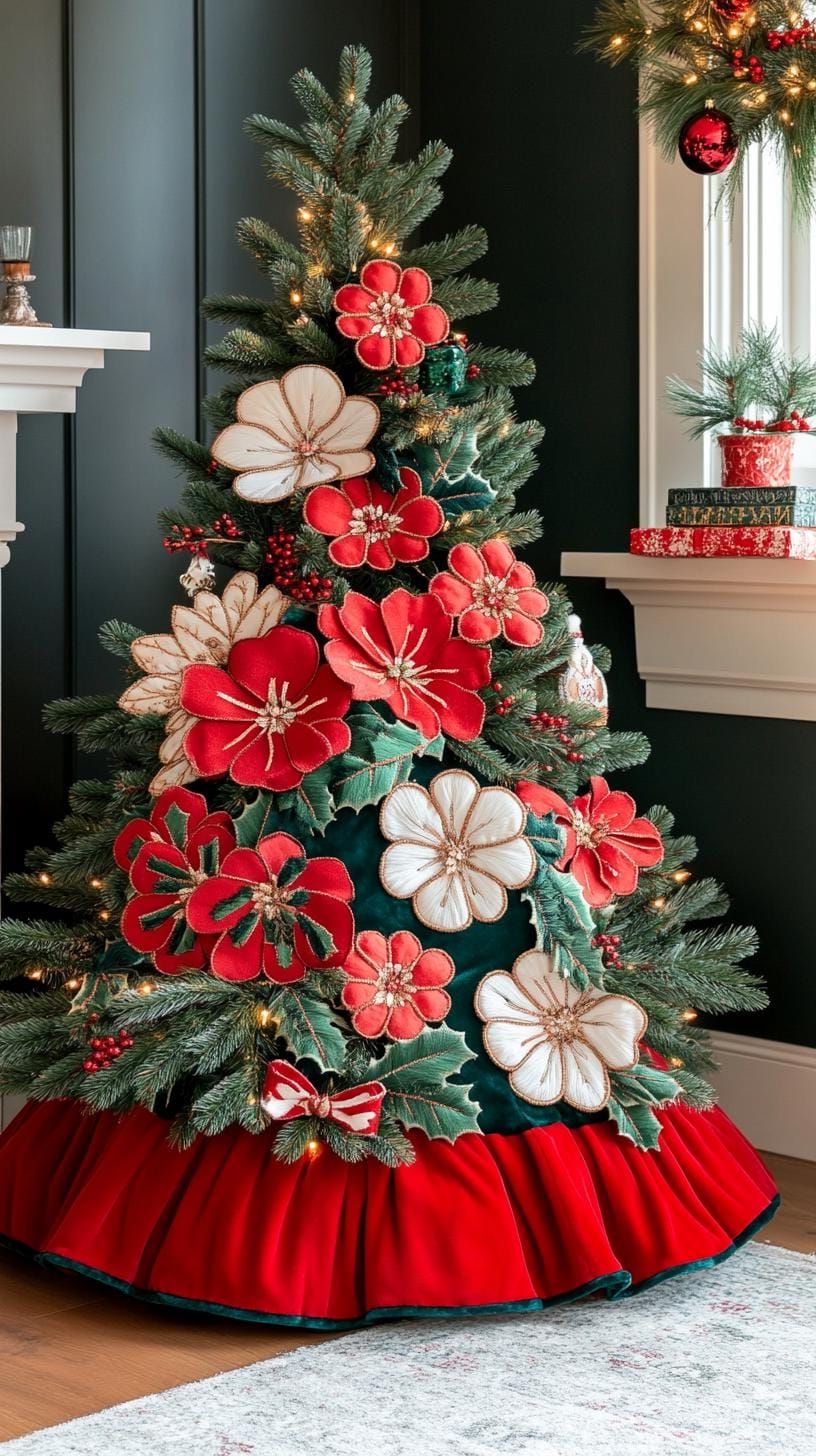 8. Luxurious Velvet Tree Skirt Ideas