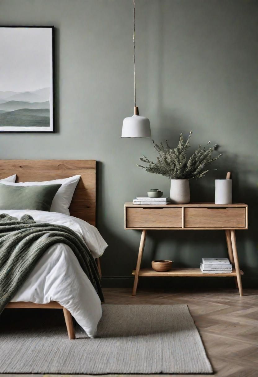 10. Scandinavian-Style Sage Green Bedroom