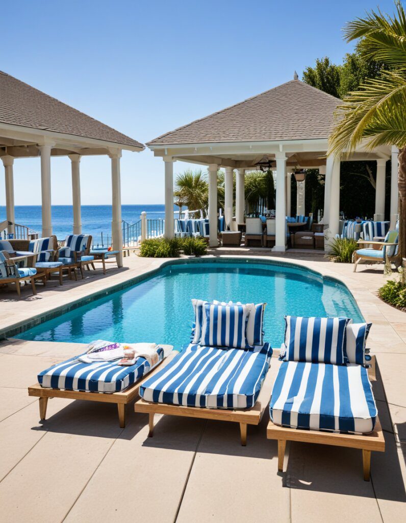 Coastal Pool Décor for a Marine Feel