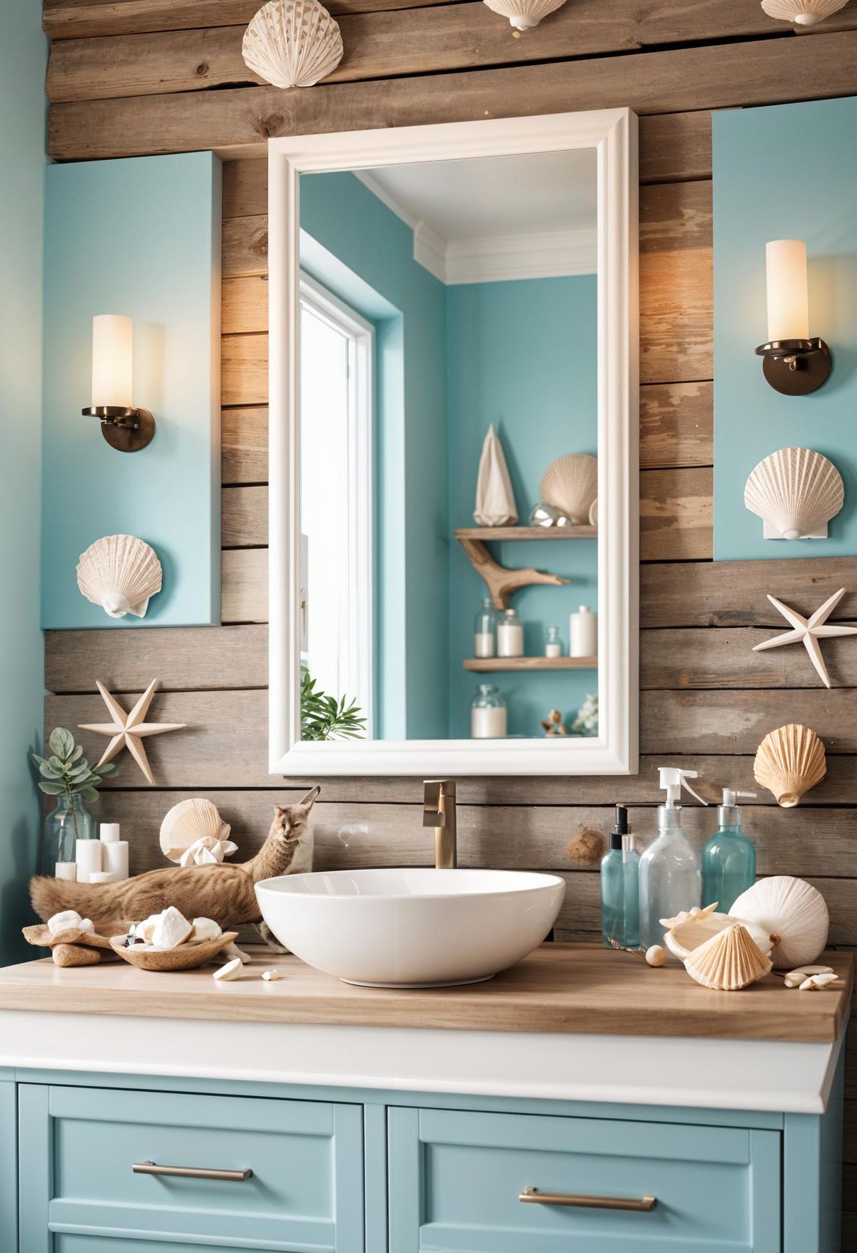 7. Seaside-Inspired Bathroom Decor - photo 2
