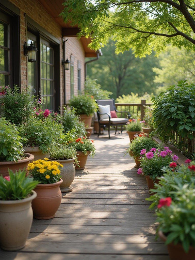 15. Add Deck Planters for Bursts of Color