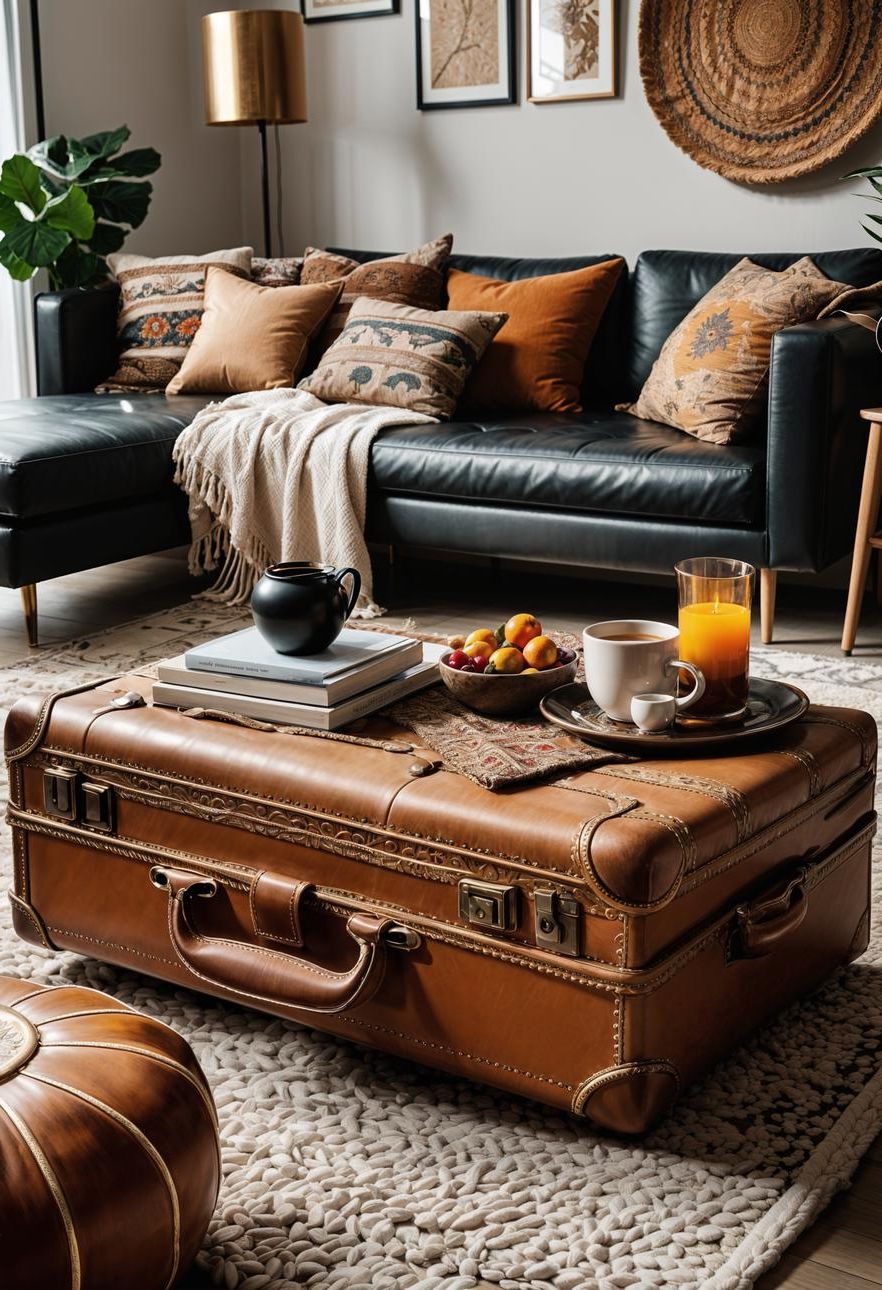 2. Vintage Suitcase Turned Coffee Table - photo 2