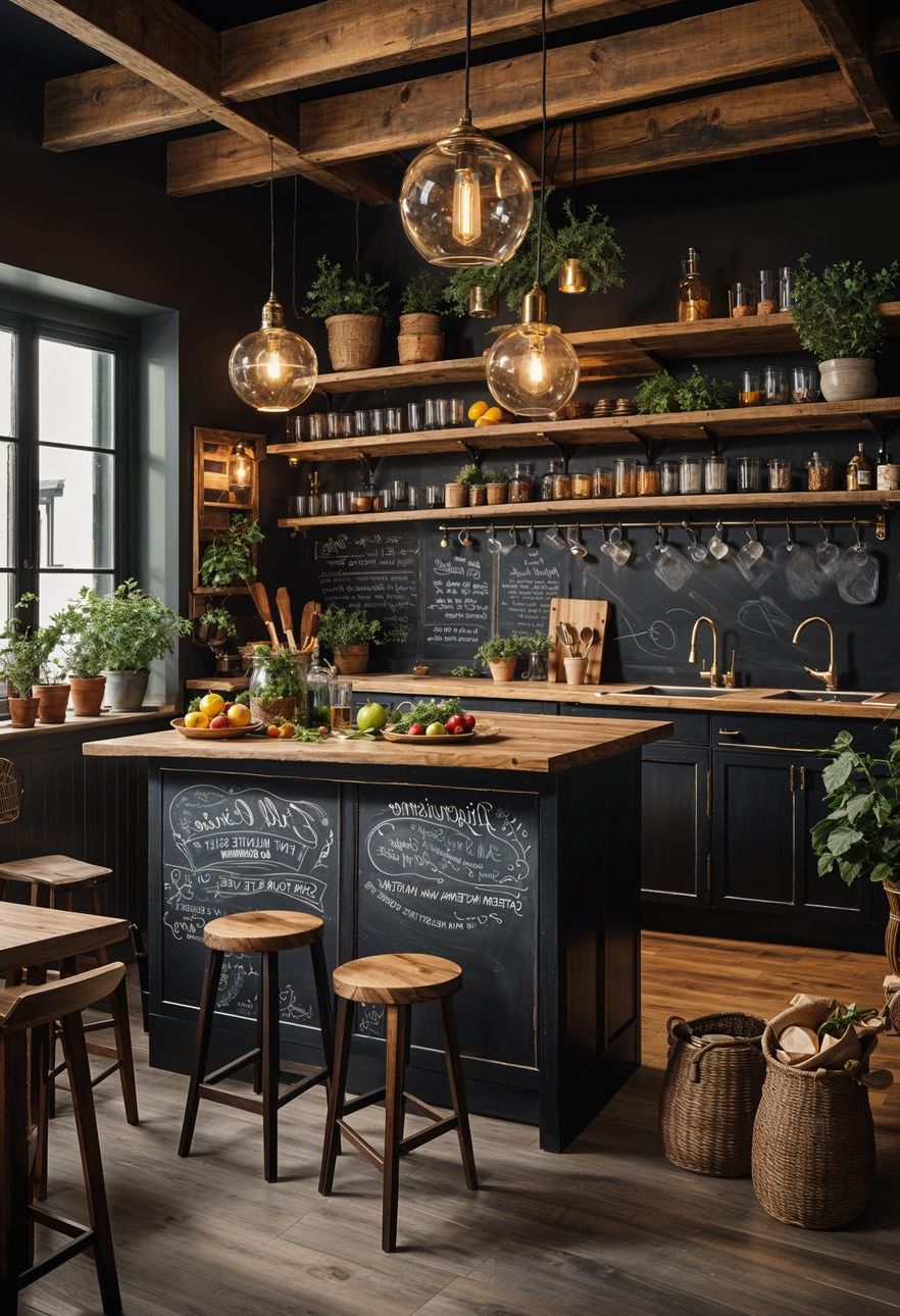 14. Boho Bistro Kitchen Ideas