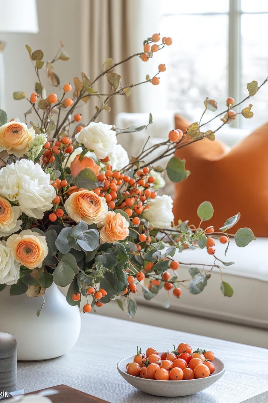16. Festive Floral Table Arrangements