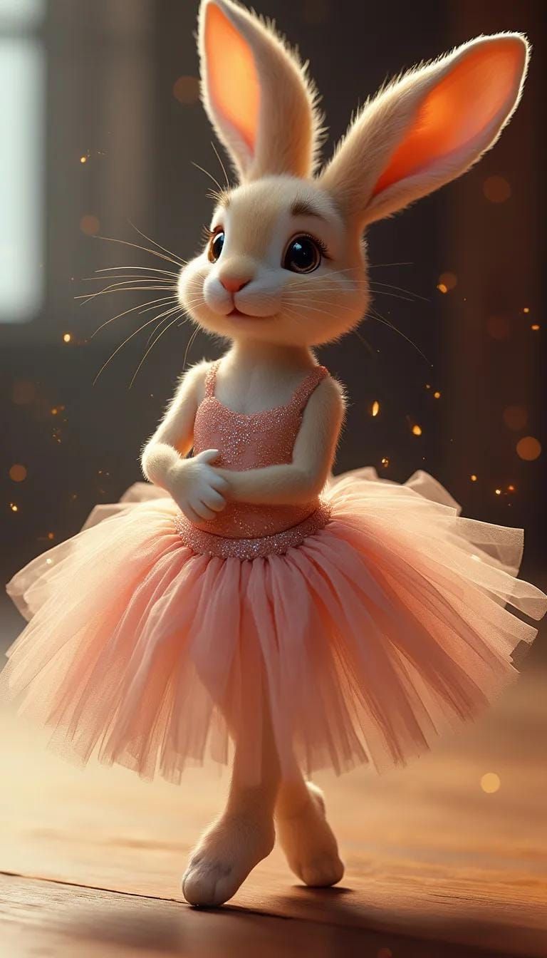 14. Ballerina Bunny In Pink Tulle Dress