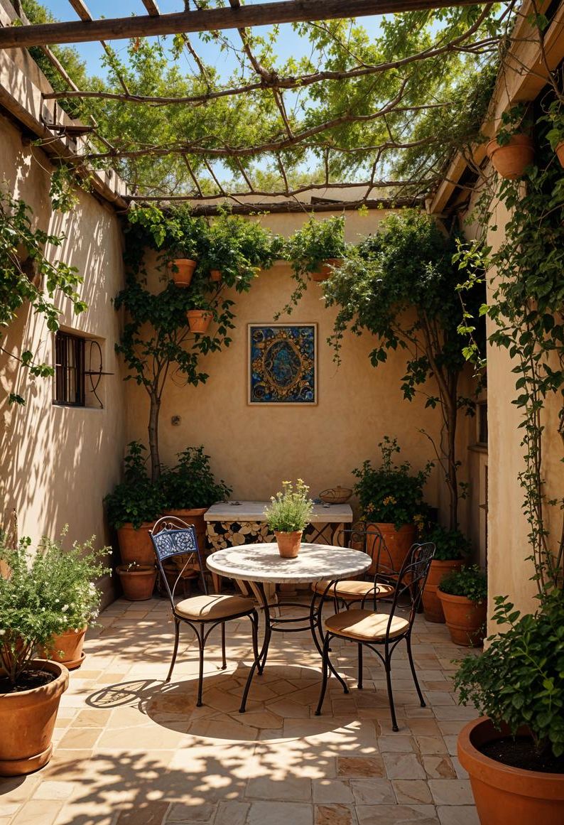12. Mediterranean Bistro Garden with Mosaic Tile - photo 2