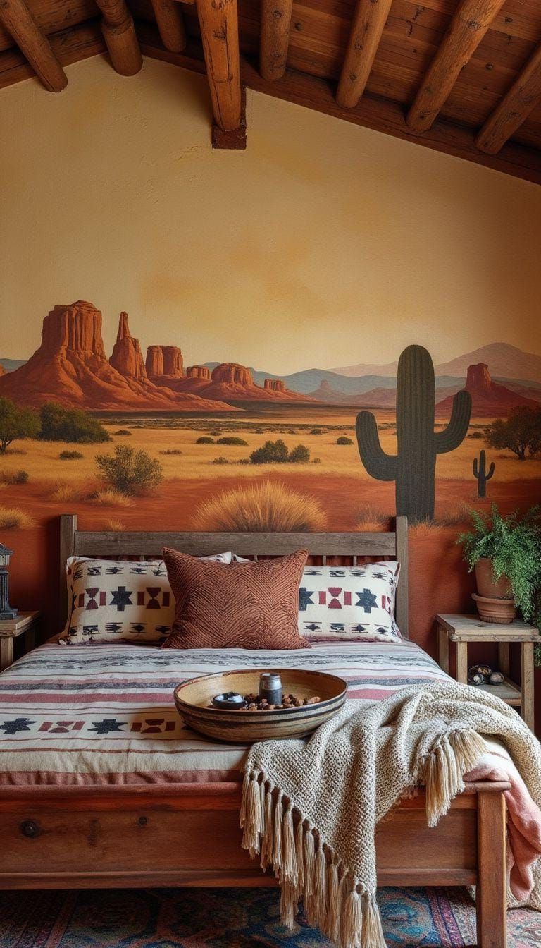 19. Paint A Desert Scene Accent Wall