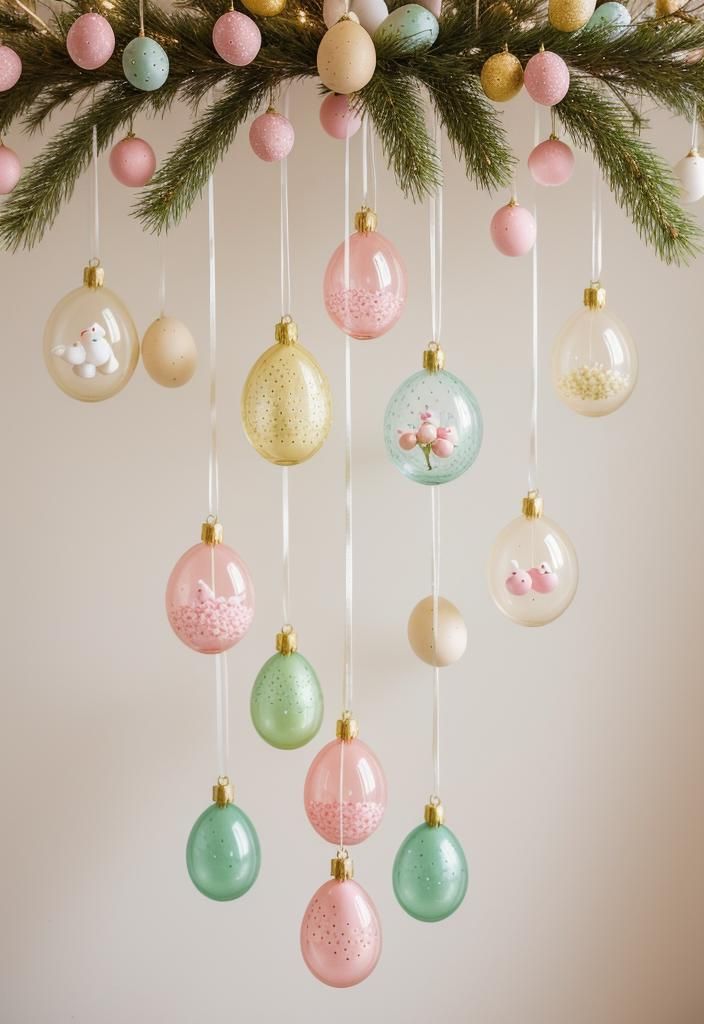8. Egg Tree with Glass Ornaments