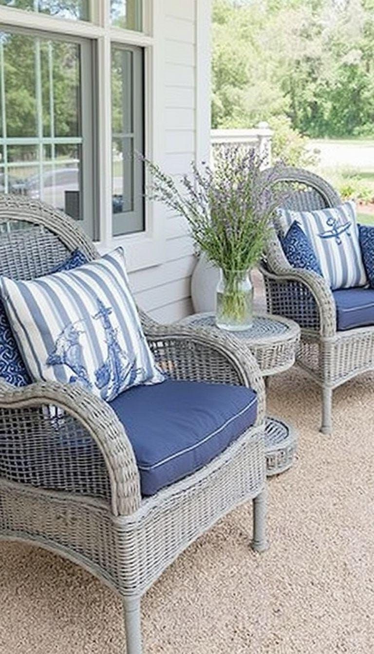 3. Coastal Style With Wicker Furniture