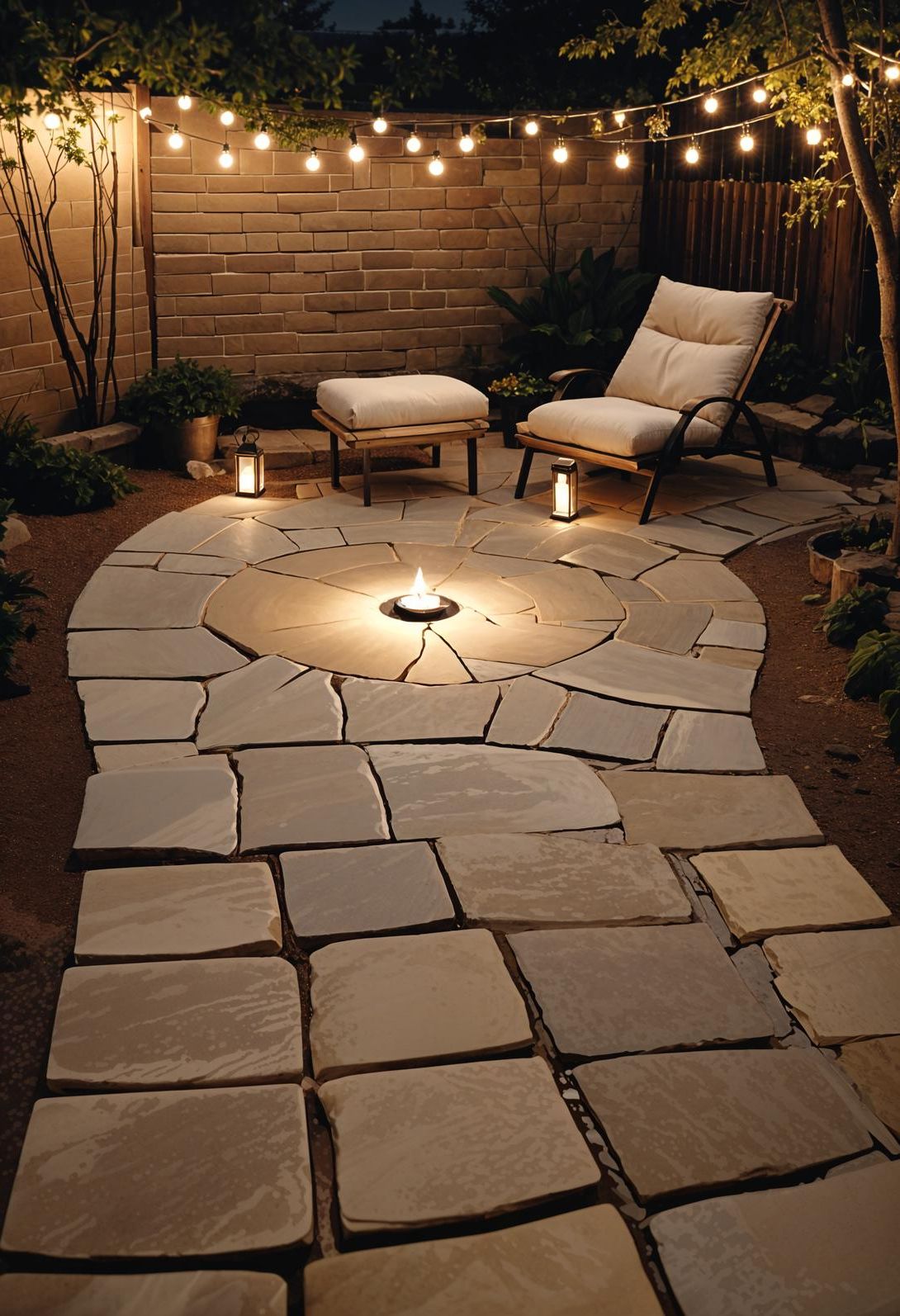 15. Calm Evening Flagstone Patio Design - photo 2