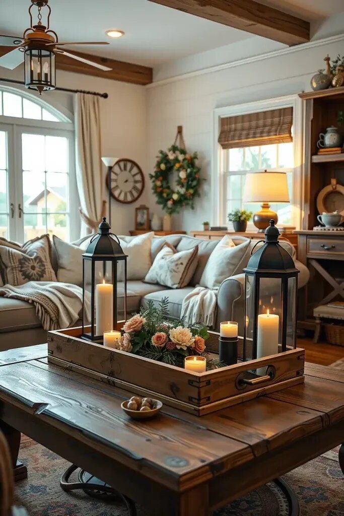 56. Style Candle Lanterns And Wood Trays - photo 2