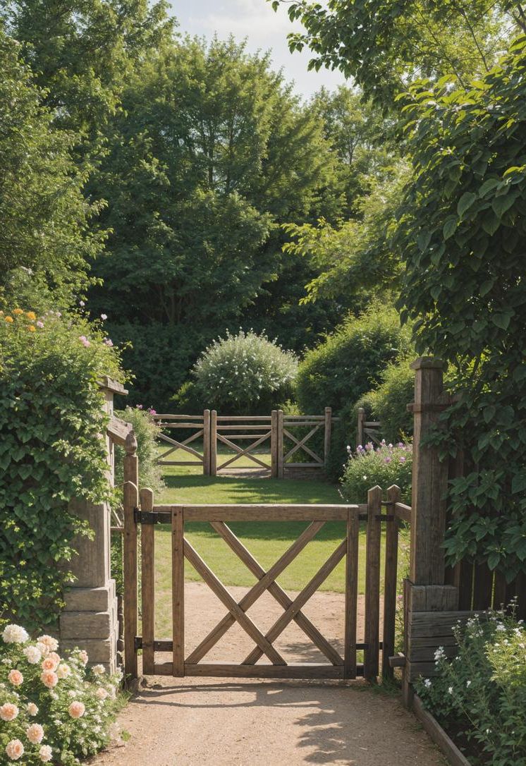 12. Vintage Garden Gate with Farm Tools - photo 2