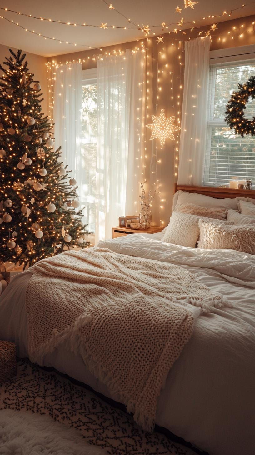 8. Festive Christmas Bedroom Styling - photo 2