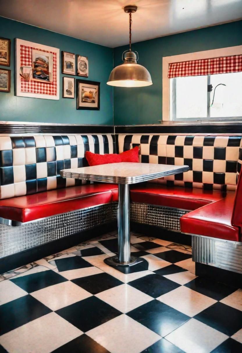 12. Retro-Style Kitchen Seating