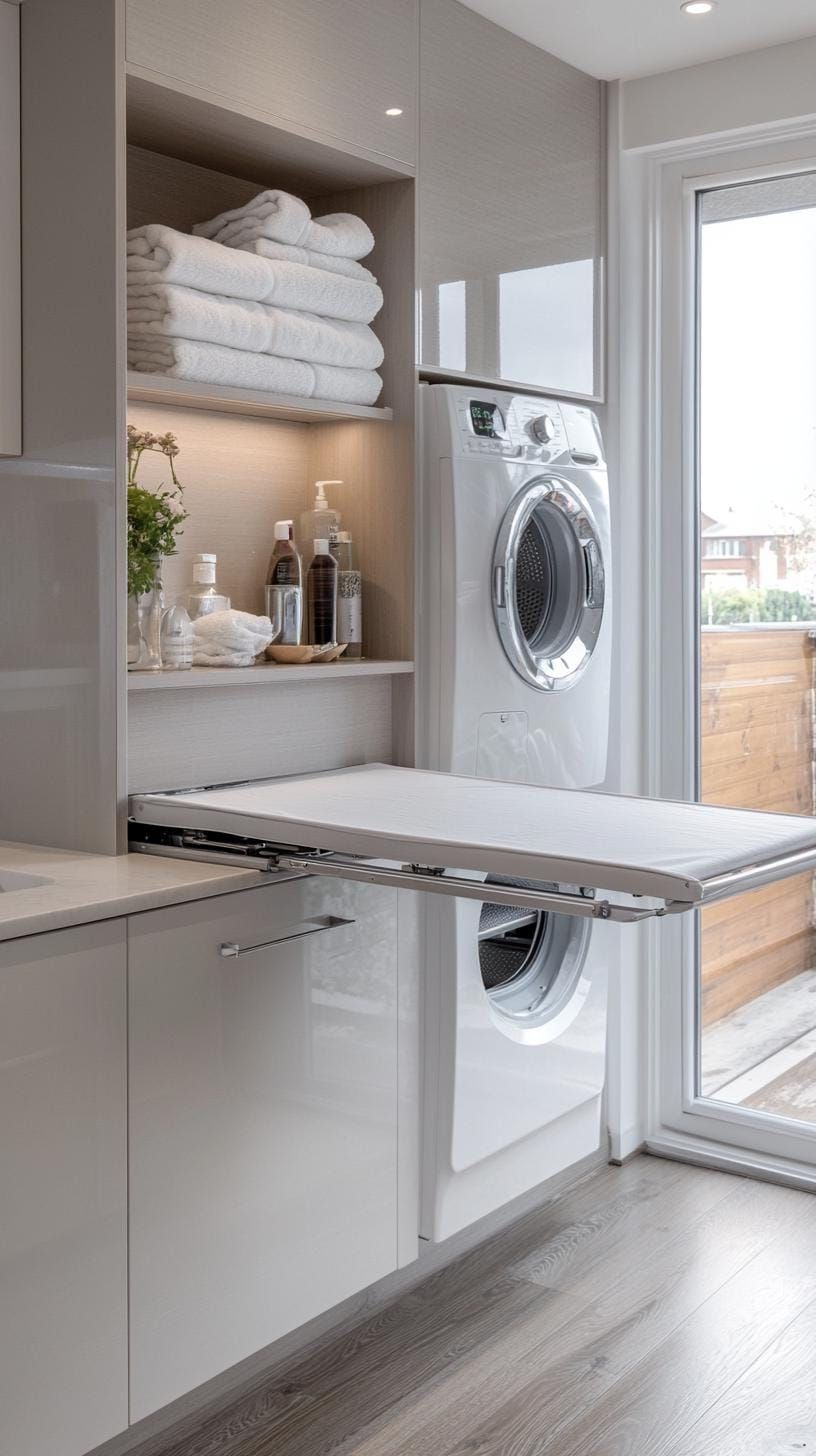 17. Built-in retractable ironing board for space-saving cabinetry - photo 2