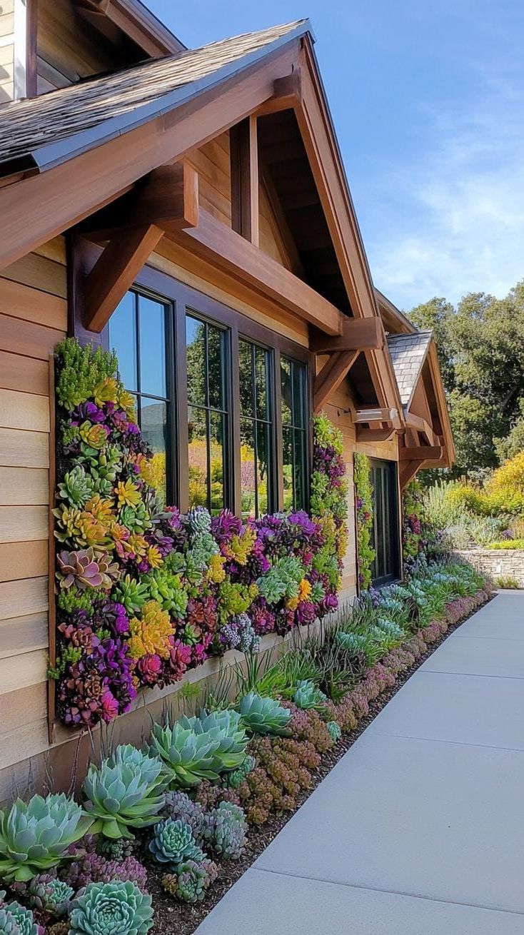 14. Succulent Wall Art for Dry Climates