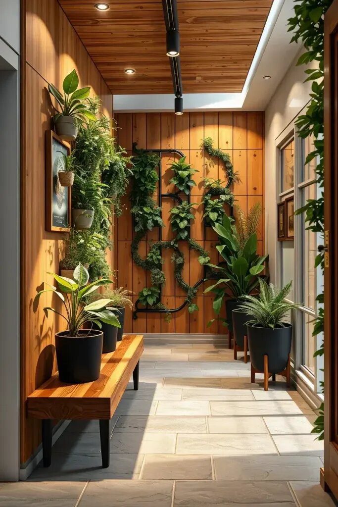 Timber-Framed Vertical Gardens for a Natural Touch